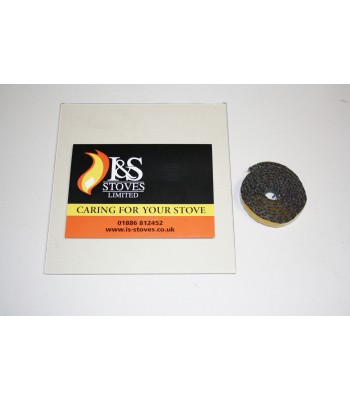 Firefox 8 (1D) Replacement Stove Glass 370mm x 225mm 